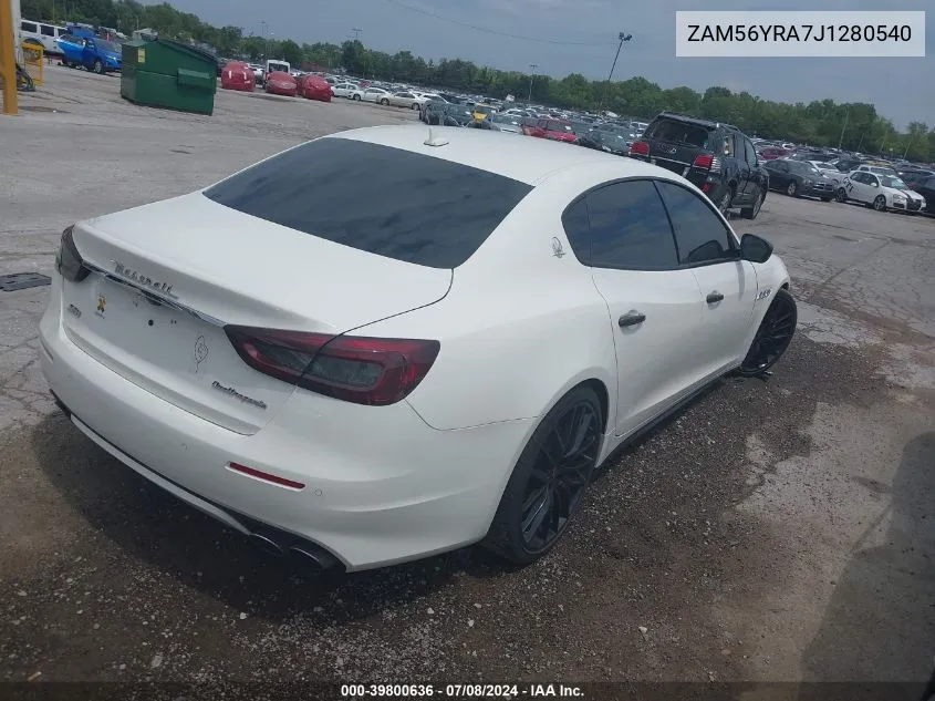 2018 Maserati Quattroporte S Q4 VIN: ZAM56YRA7J1280540 Lot: 39800636