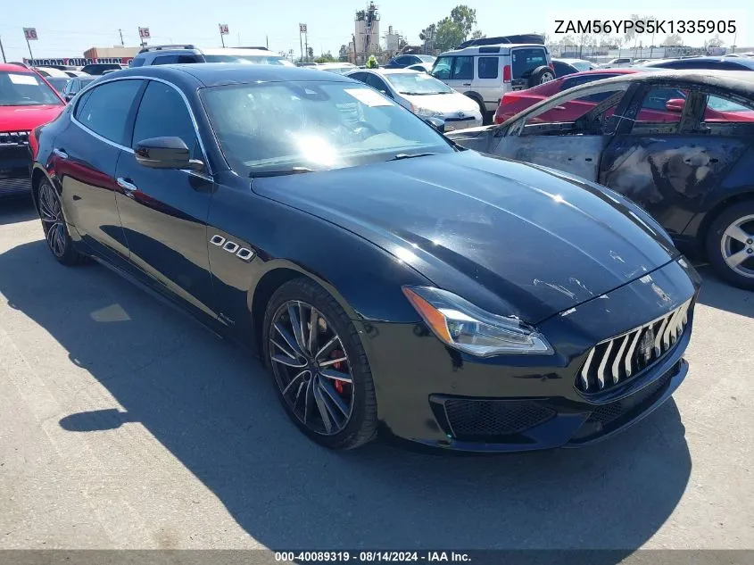 2019 Maserati Quattroporte S Gransport VIN: ZAM56YPS5K1335905 Lot: 40089319