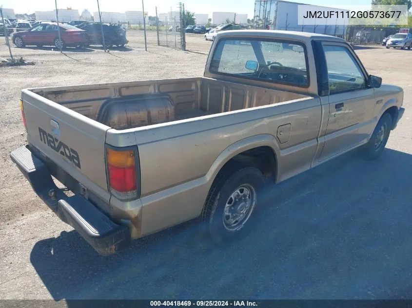 1986 Mazda B2000 VIN: JM2UF1112G0573677 Lot: 40418469