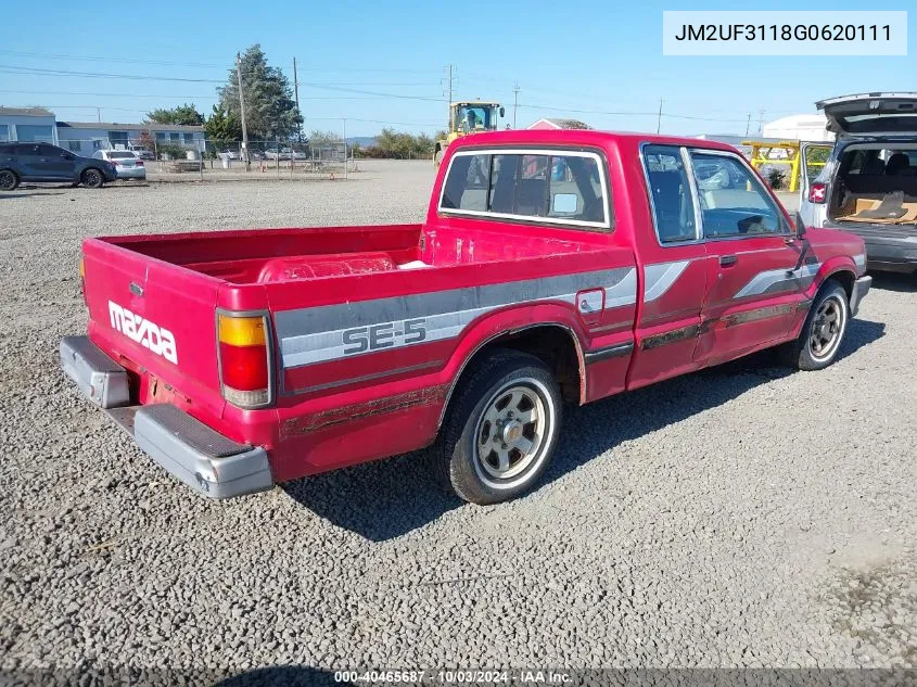 1986 Mazda B2000 Long Bed VIN: JM2UF3118G0620111 Lot: 40465687