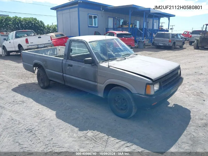 1987 Mazda B2000 Long Bed VIN: JM2UF2112H0580801 Lot: 40566740