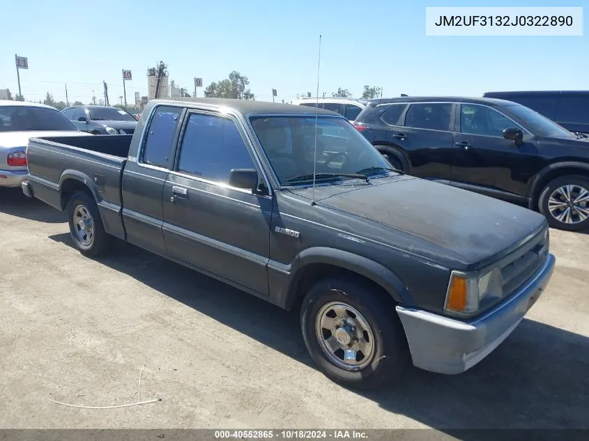 1988 Mazda B2200 Cab Plus VIN: JM2UF3132J0322890 Lot: 40552865