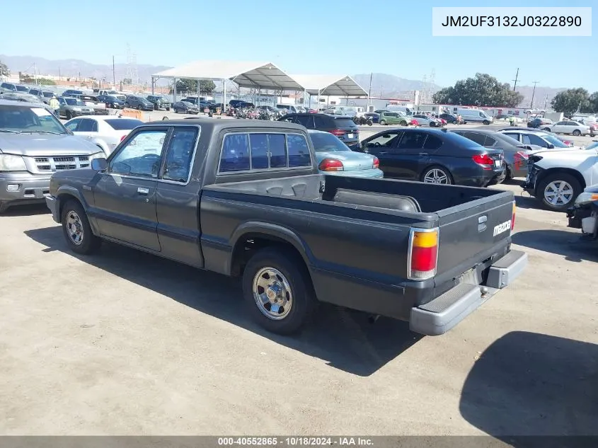 1988 Mazda B2200 Cab Plus VIN: JM2UF3132J0322890 Lot: 40552865