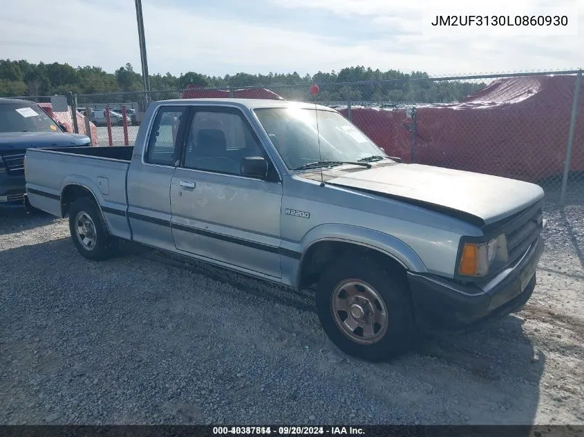 1990 Mazda B2200 Cab Plus VIN: JM2UF3130L0860930 Lot: 40387814