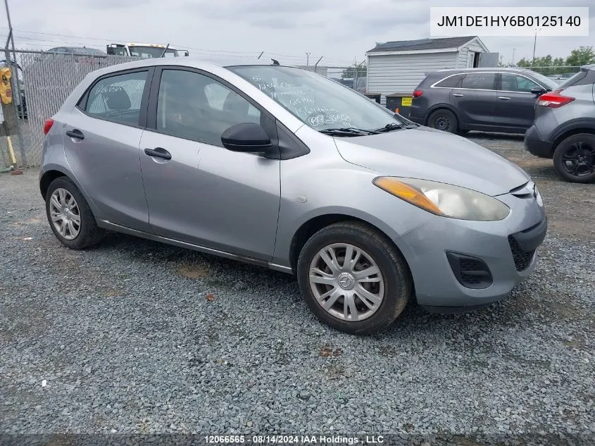 2011 Mazda Mazda2 VIN: JM1DE1HY6B0125140 Lot: 12066565