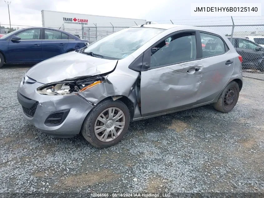 2011 Mazda Mazda2 VIN: JM1DE1HY6B0125140 Lot: 12066565