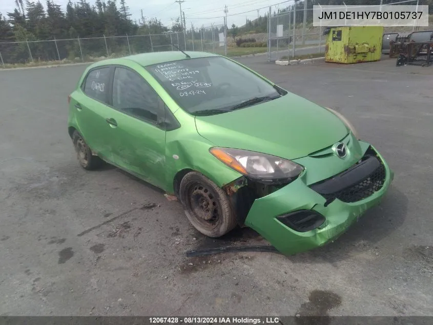 2011 Mazda Mazda2 VIN: JM1DE1HY7B0105737 Lot: 12067428