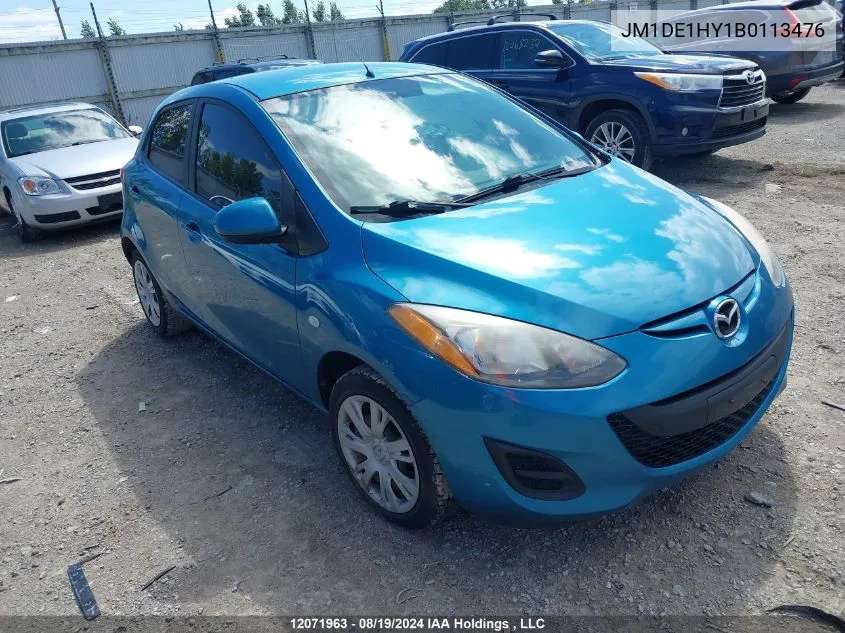 2011 Mazda Mazda2 VIN: JM1DE1HY1B0113476 Lot: 12071963