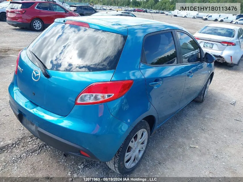 2011 Mazda Mazda2 VIN: JM1DE1HY1B0113476 Lot: 12071963