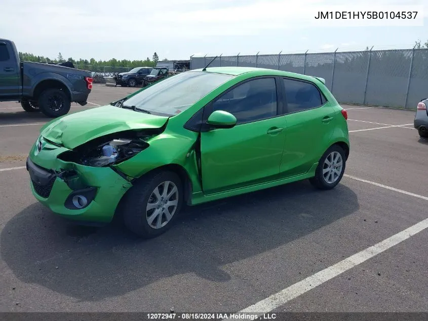 2011 Mazda Mazda2 VIN: JM1DE1HY5B0104537 Lot: 12072947