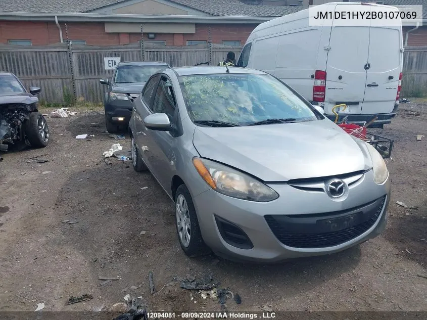 2011 Mazda Mazda2 VIN: JM1DE1HY2B0107069 Lot: 12094081