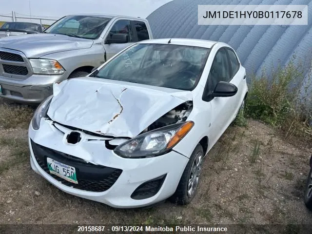 2011 Mazda 2 Mazda Gx VIN: JM1DE1HY0B0117678 Lot: 20158687