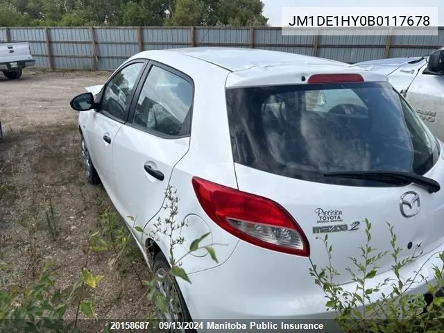 2011 Mazda 2 Mazda Gx VIN: JM1DE1HY0B0117678 Lot: 20158687