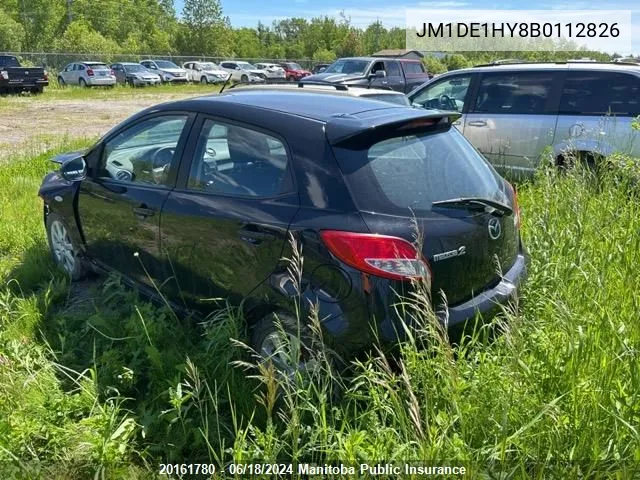 2011 Mazda 2 Mazda Gs VIN: JM1DE1HY8B0112826 Lot: 20161780