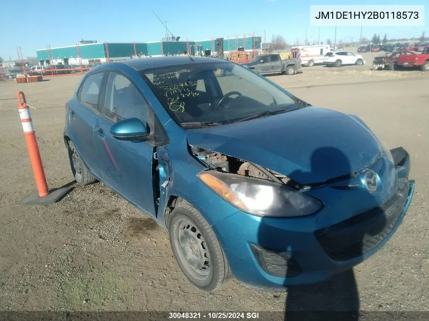 2011 Mazda Mazda2 VIN: JM1DE1HY2B0118573 Lot: 30048321