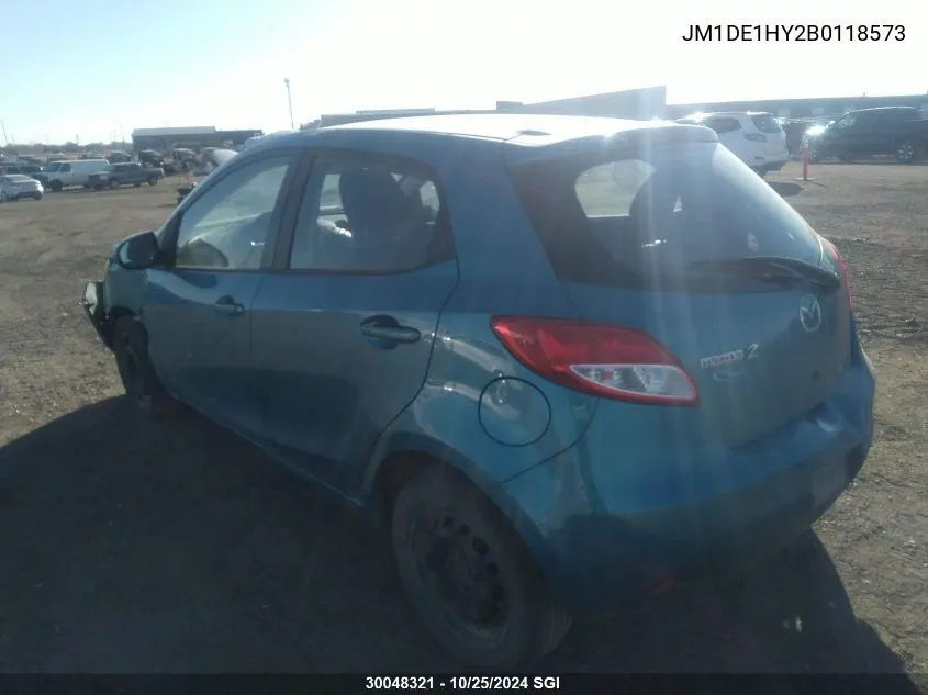 2011 Mazda Mazda2 VIN: JM1DE1HY2B0118573 Lot: 30048321