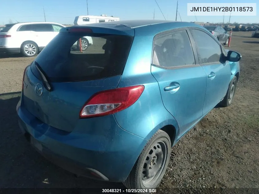 2011 Mazda Mazda2 VIN: JM1DE1HY2B0118573 Lot: 30048321