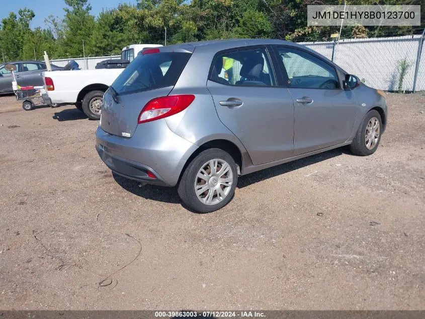 2011 Mazda Mazda2 Sport VIN: JM1DE1HY8B0123700 Lot: 39863003