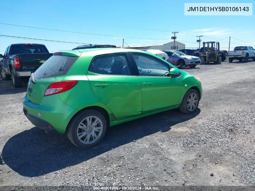 2011 Mazda Mazda2 Sport VIN: JM1DE1HY5B0106143 Lot: 40301355