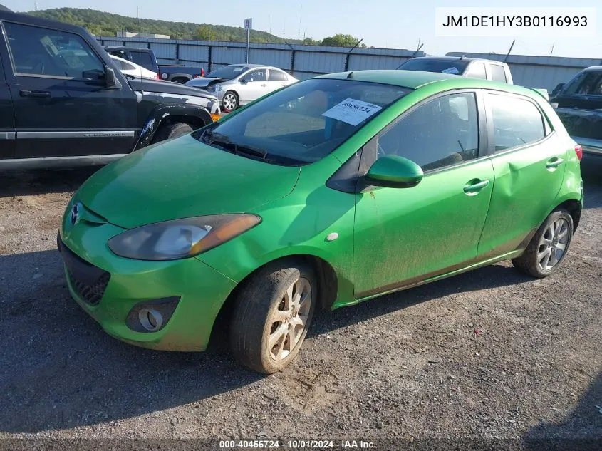 2011 Mazda Mazda2 Touring VIN: JM1DE1HY3B0116993 Lot: 40456724