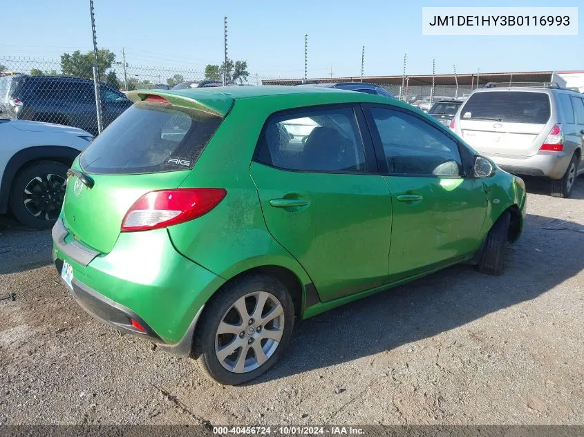 2011 Mazda Mazda2 Touring VIN: JM1DE1HY3B0116993 Lot: 40456724