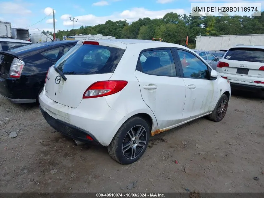 2011 Mazda Mazda2 Sport VIN: JM1DE1HZ8B0118974 Lot: 40510074