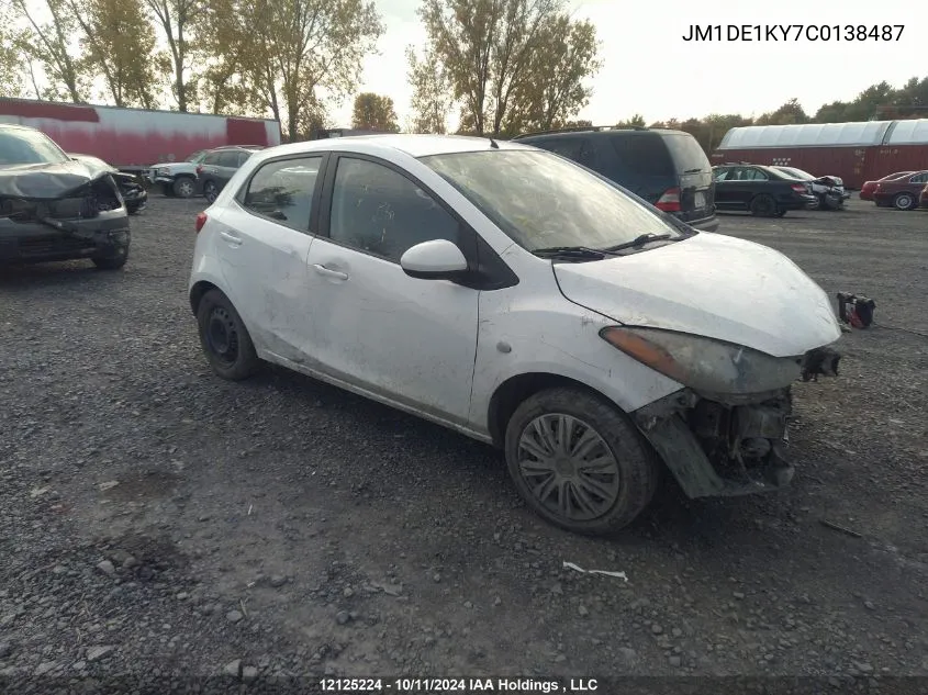 2012 Mazda Mazda2 VIN: JM1DE1KY7C0138487 Lot: 12125224