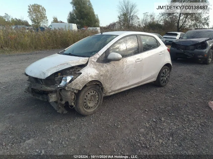 2012 Mazda Mazda2 VIN: JM1DE1KY7C0138487 Lot: 12125224