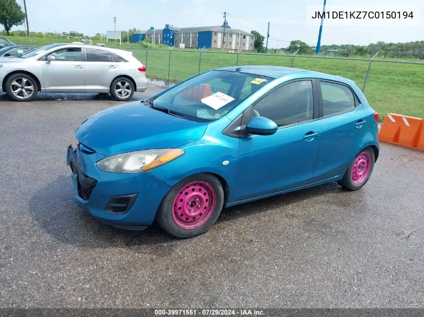 JM1DE1KZ7C0150194 2012 Mazda Mazda2