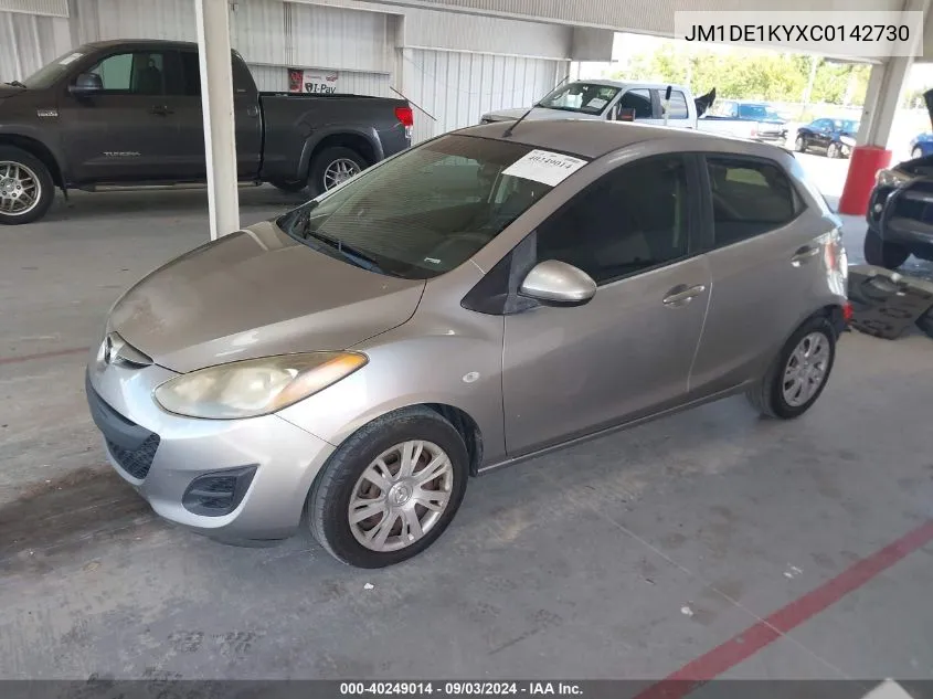 2012 Mazda Mazda2 Sport VIN: JM1DE1KYXC0142730 Lot: 40249014