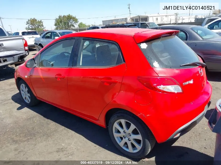 JM1DE1LY4C0140521 2012 Mazda Mazda2 Touring