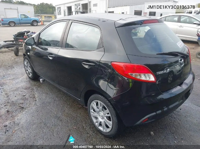 JM1DE1KY3C0136378 2012 Mazda Mazda2 Sport