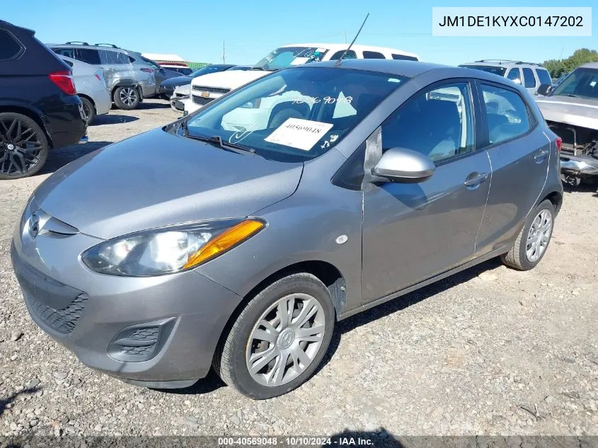 2012 Mazda Mazda2 Sport VIN: JM1DE1KYXC0147202 Lot: 40569048