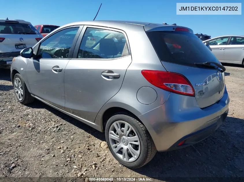 2012 Mazda Mazda2 Sport VIN: JM1DE1KYXC0147202 Lot: 40569048