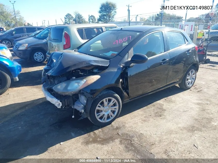 2012 Mazda Mazda2 Sport VIN: JM1DE1KYXC0149807 Lot: 40858980