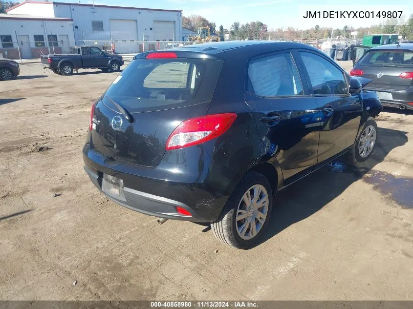 2012 Mazda Mazda2 Sport VIN: JM1DE1KYXC0149807 Lot: 40858980