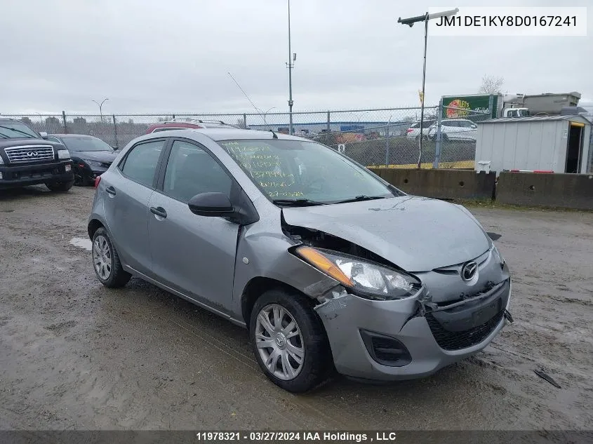 2013 Mazda Mazda2 VIN: JM1DE1KY8D0167241 Lot: 11978321