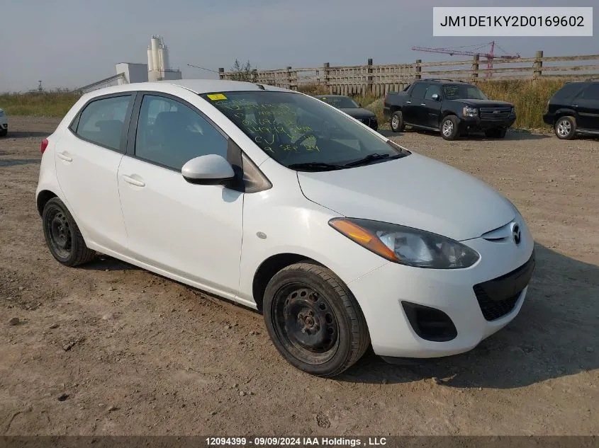 2013 Mazda Mazda2 VIN: JM1DE1KY2D0169602 Lot: 12094399