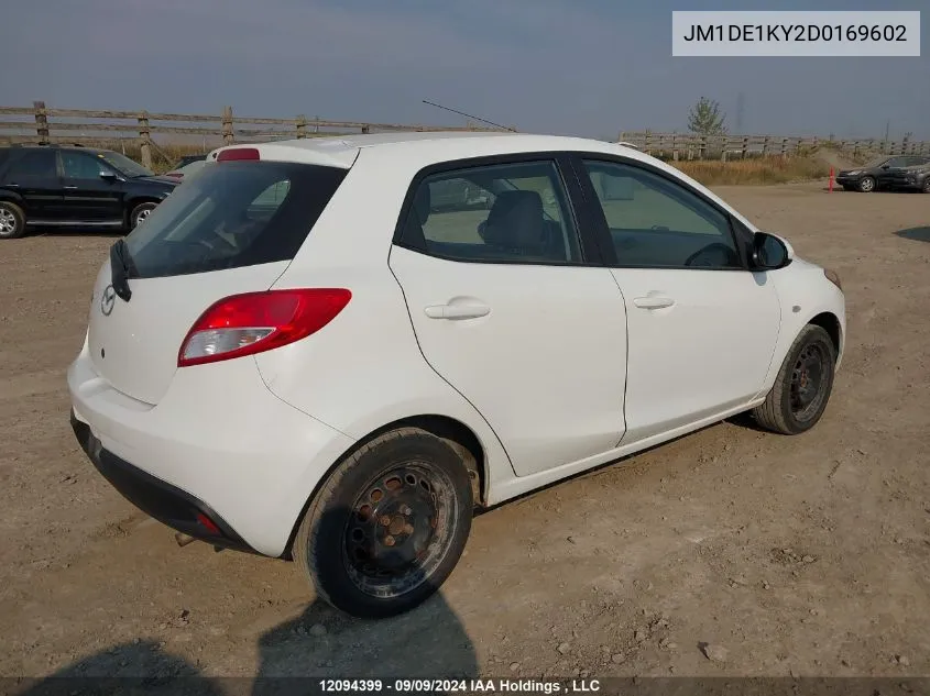 2013 Mazda Mazda2 VIN: JM1DE1KY2D0169602 Lot: 12094399