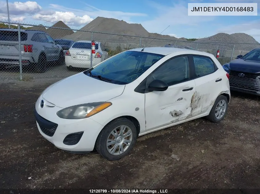 2013 Mazda Mazda2 VIN: JM1DE1KY4D0168483 Lot: 12120799