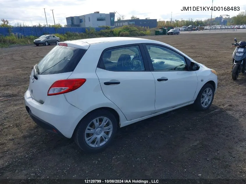 2013 Mazda Mazda2 VIN: JM1DE1KY4D0168483 Lot: 12120799