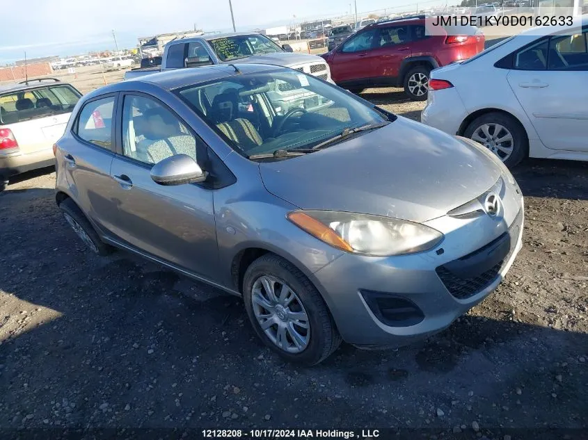 2013 Mazda Mazda2 VIN: JM1DE1KY0D0162633 Lot: 12128208