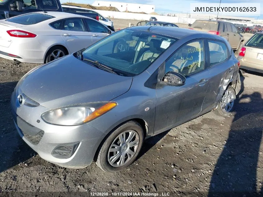 2013 Mazda Mazda2 VIN: JM1DE1KY0D0162633 Lot: 12128208