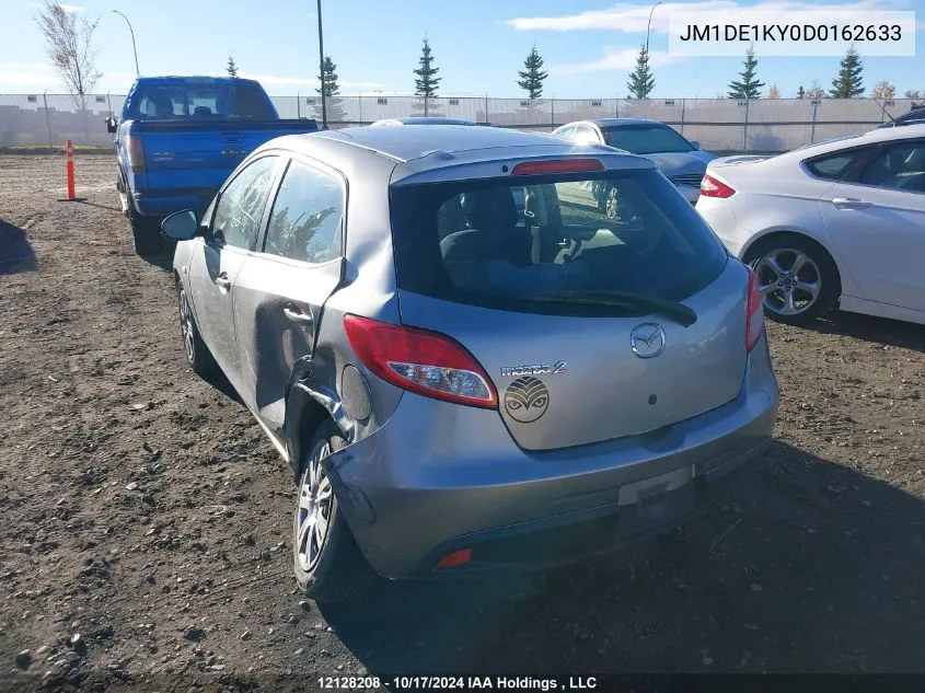 2013 Mazda Mazda2 VIN: JM1DE1KY0D0162633 Lot: 12128208