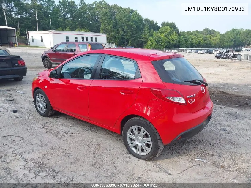 2013 Mazda Mazda2 Sport VIN: JM1DE1KY8D0170933 Lot: 39863990