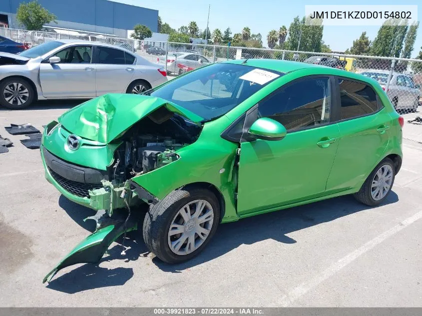 2013 Mazda Mazda2 Sport VIN: JM1DE1KZ0D0154802 Lot: 39921823