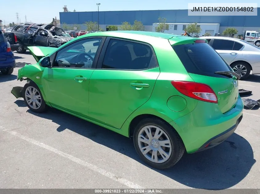 2013 Mazda Mazda2 Sport VIN: JM1DE1KZ0D0154802 Lot: 39921823