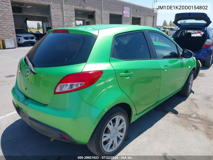 2013 Mazda Mazda2 Sport VIN: JM1DE1KZ0D0154802 Lot: 39921823