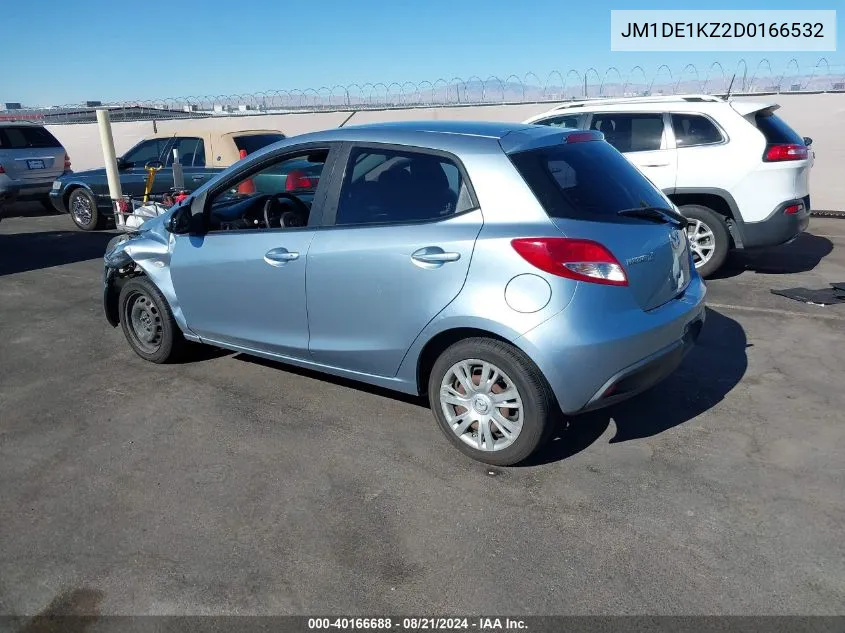 2013 Mazda Mazda2 VIN: JM1DE1KZ2D0166532 Lot: 40166688