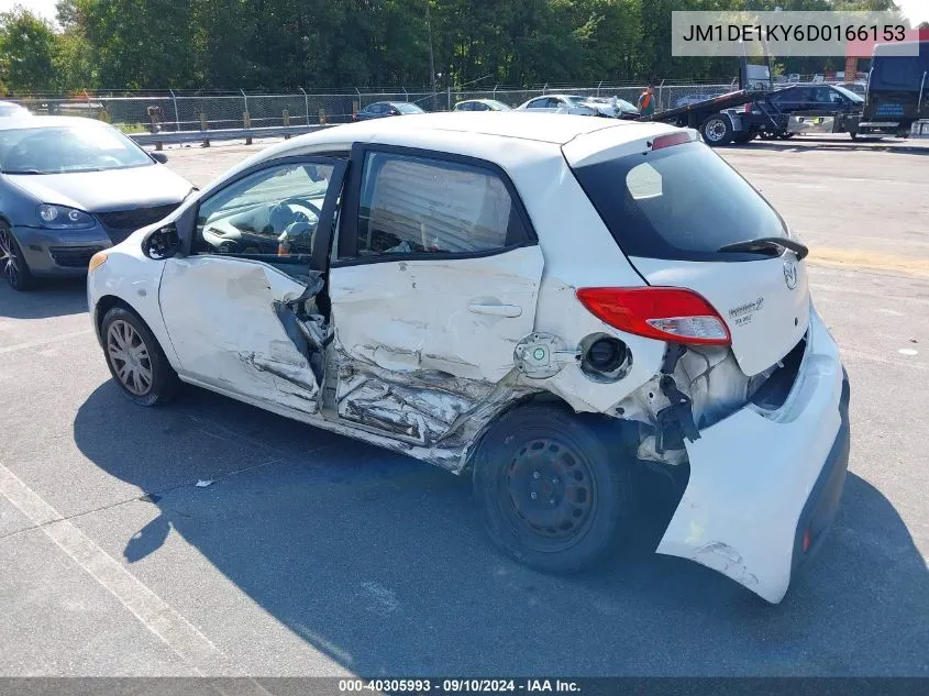 2013 Mazda Mazda2 VIN: JM1DE1KY6D0166153 Lot: 40305993